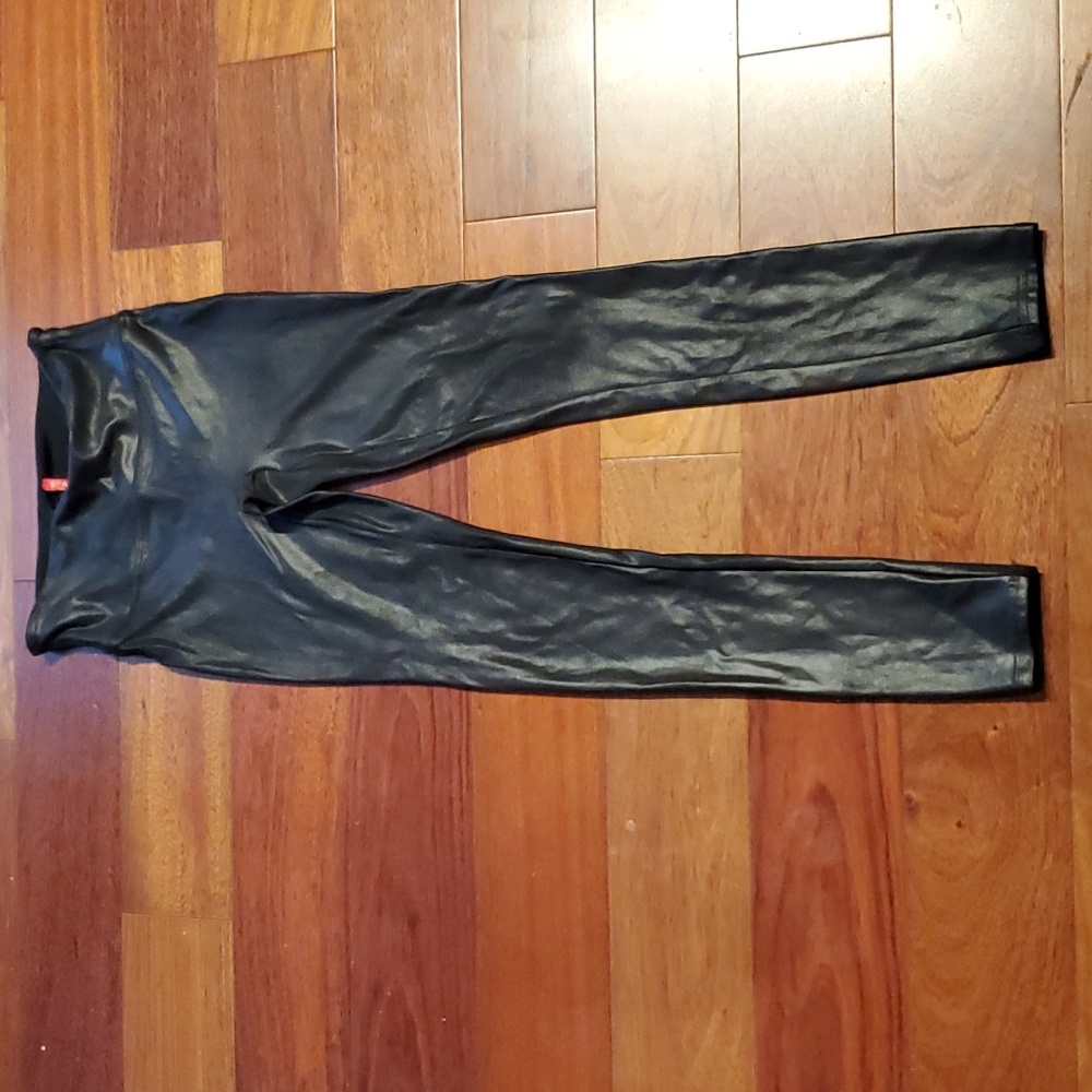 Spanx size s/p leather-look leggings
